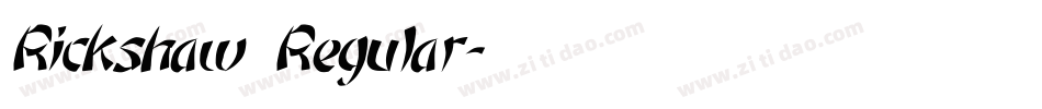 Rickshaw Regular字体转换